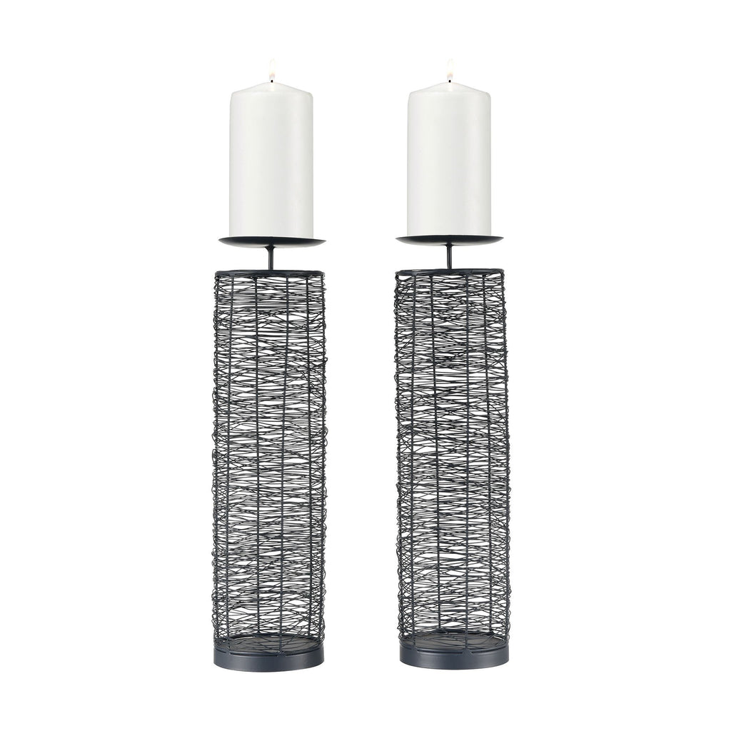 Electromagnetic Candle Holder in Grey Decor Accessories ELK Home 