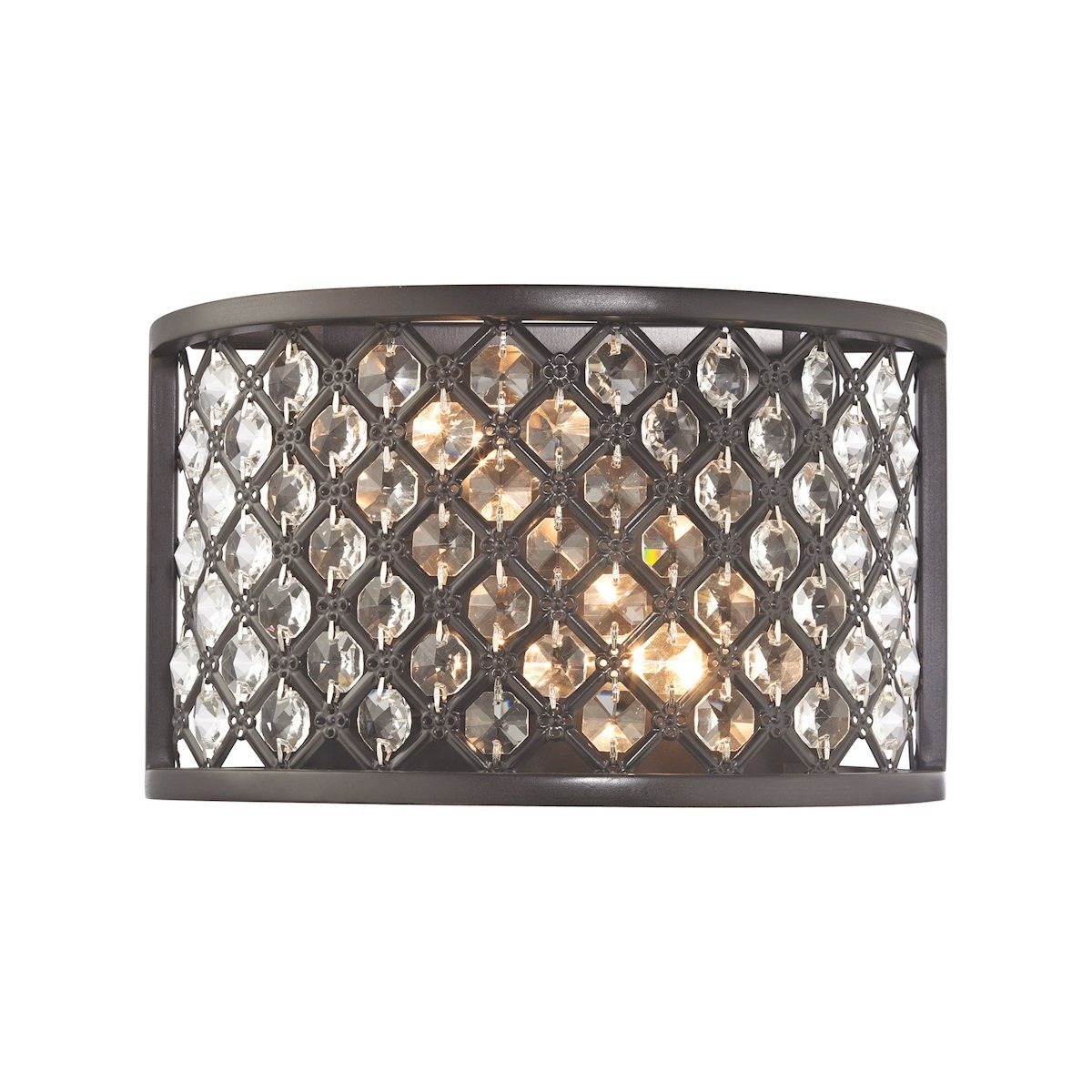 Genevieve 2 Light Wall Sconce In Oil Rubbed Bronze Wall Sconce Elk Lighting 