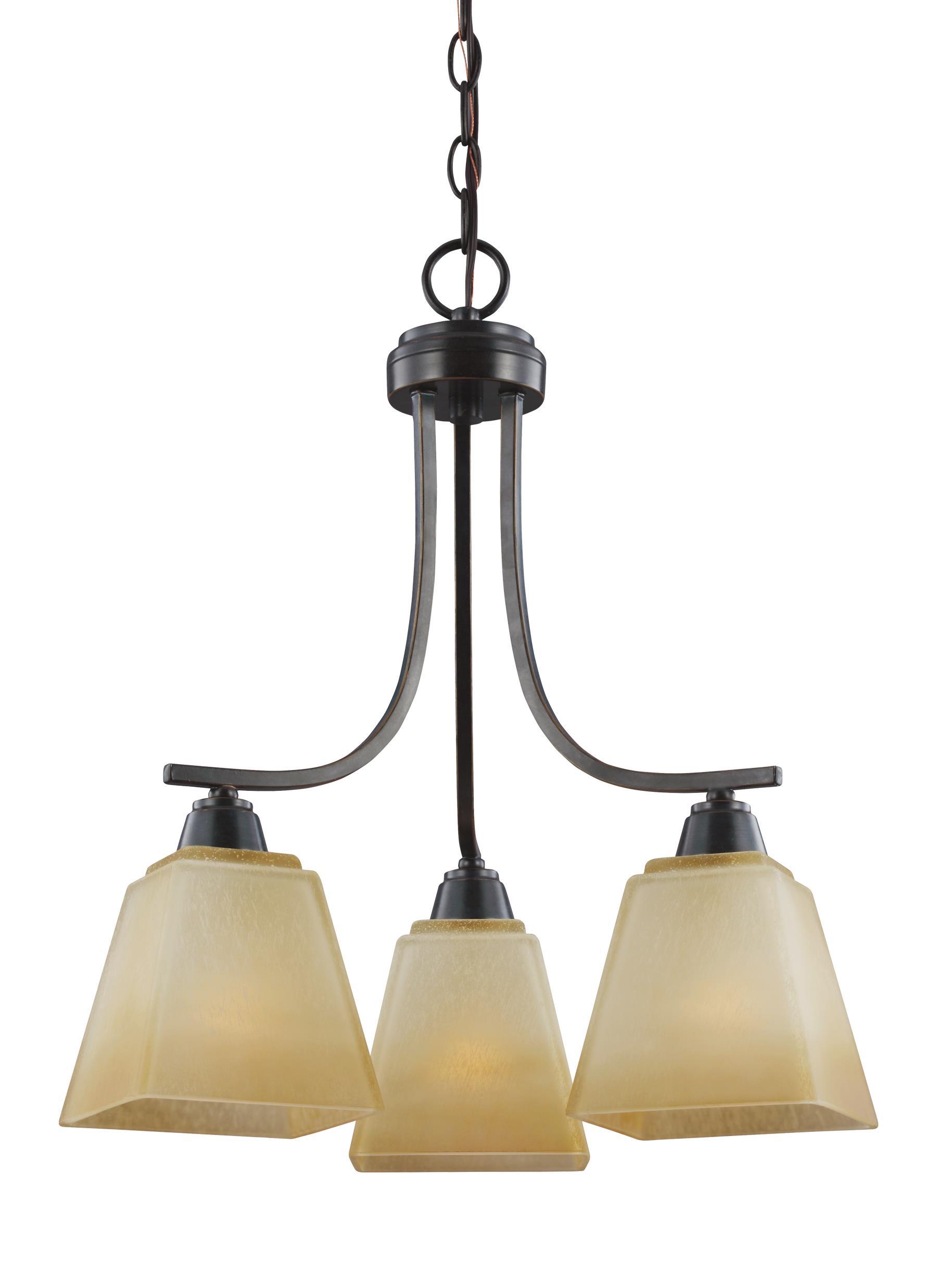 Parkfield Three Light Chandelier - Flemish Bronze Ceiling Sea Gull Lighting 