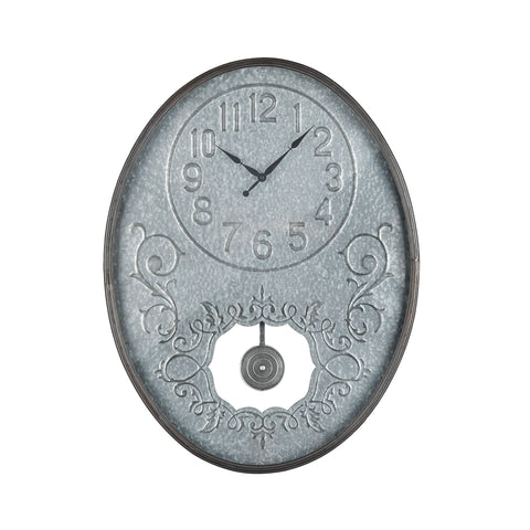 Jane Wall Clock in Galvanized Steel and Bronze
