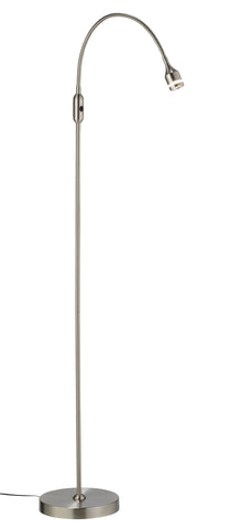 Prospect LED Floor Lamp - Brushed Steel Lamps Adesso 