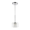 Springvale 1-Light Mini Pendant in Polished Chrome with Clear Glass and Crystal Ceiling Elk Lighting 