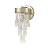 Morning Frost 1-Light Sconce in Silver Leaf with Clear and Frosted Glass Drops Wall Elk Lighting 
