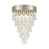 Morning Frost 4-Light Flush Mount in Silver Leaf with Clear and Frosted Glass Drops Ceiling Elk Lighting 