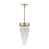 Morning Frost 1-Light Mini Pendant in Silver Leaf with Clear and Frosted Glass Drops Ceiling Elk Lighting 