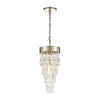 Morning Frost 1-Light Mini Pendant in Silver Leaf with Clear and Frosted Glass Drops Ceiling Elk Lighting 