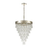 Morning Frost 7-Light Pendant in Silver Leaf with Clear and Frosted Glass Drops Ceiling Elk Lighting 