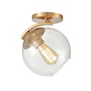 Collective 1-Light Sconce in Satin Brass with Clear Glass Wall Elk Lighting 