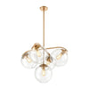 Collective 5-Light Chandelier in Satin Brass with Clear Glass Ceiling Elk Lighting 