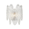 Frozen Cascade 2-Light Sconce in Polished Chrome with Clear Textured Glass Wall Elk Lighting 