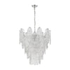 Frozen Cascade 9-Light Chandelier in Polished Chrome with Clear Textured Glass Ceiling Elk Lighting 