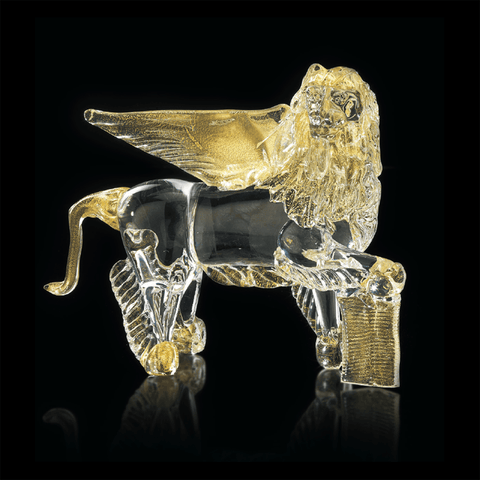 Arte di Murano Lion Small Crystal Gold Decor Accessories Arte di Murano 
