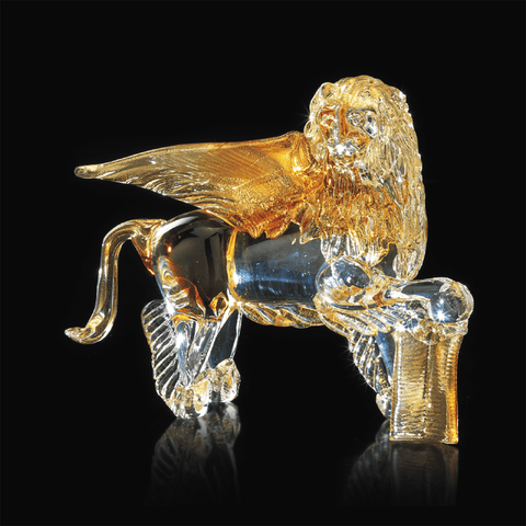 Arte di Murano Lion Small Amber Gold Decor Accessories Arte di Murano 