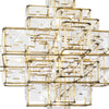 Cubic 6-Lt Chandelier - Calypso Gold Ceiling Varaluz 
