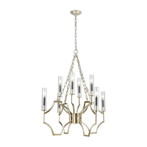 Sylvanna 8 Chandelier Antique Silver Leaf/Dark Graphite Ceiling Elk Lighting 