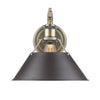 Orwell 10"w Aged Brass Wall Sconce with Rubbed Bronze Shade Wall Golden Lighting 