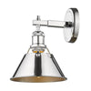 Orwell 7"w Sconce/Bath Vanity in Chrome with Chrome Shade Wall Golden Lighting 