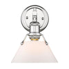 Orwell 8"w Sconce / Bath Vanity in Chrome with Opal Glass Shade Bath Fixture Golden Lighting 
