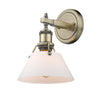 Orwell 8"w Aged Brass Wall Sconce with Opal Glass Shade Wall Golden Lighting Opal 