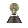 Orwell 10"w Aged Brass Wall Sconce with Rubbed Bronze Shade Wall Golden Lighting 