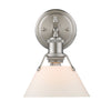 Orwell 7"w Sconce/Bath Vanity in Pewter with Opal Glass Shade Wall Golden Lighting 