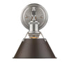Orwell 10"w Sconce/Bath Vanity in Pewter with Rubbed Bronze Shade Wall Golden Lighting 