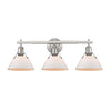 Orwell 24"w Pewter Bath Vanity Light with Opal Glass Shades Wall Golden Lighting 