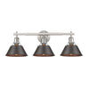 Orwell 24"w Pewter Bath Vanity Light with Rubbed Bronze Shade Wall Golden Lighting 