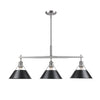 Orwell Linear Pendant in Pewter with Black Shade Ceiling Golden Lighting 