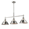Orwell 36"w Pewter Linear Pendant with Pewter Shades Ceiling Golden Lighting 