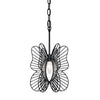 Monarch Butterfly 1-Lt Mini Pendant - Black Ceiling Varaluz 