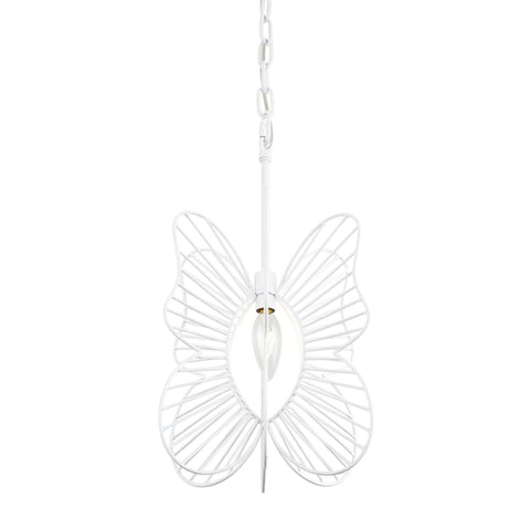 Monarch Butterfly 1-Lt Mini Pendant - White Ceiling Varaluz 