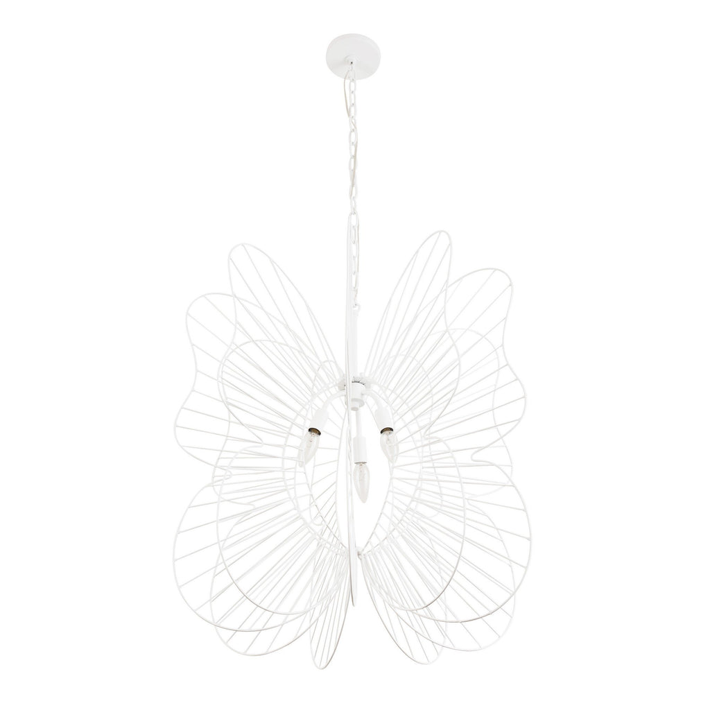 Monarch Butterfly 3-Lt Pendant - White Ceiling Varaluz 