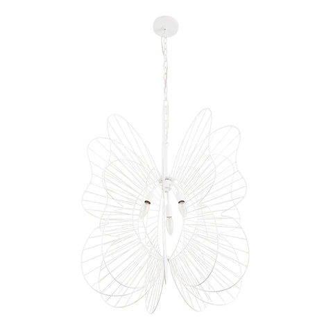 Monarch Butterfly 3-Lt Pendant - White Ceiling Varaluz 