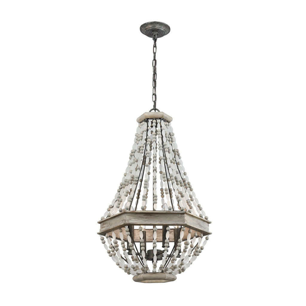 Summerton 4 Pendant Washed Gray/Malted Rust Ceiling Elk Lighting 