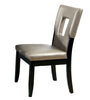 Cal Keyhole Leatherette Dining Chair Black (Set of 2) Furniture Enitial Lab 