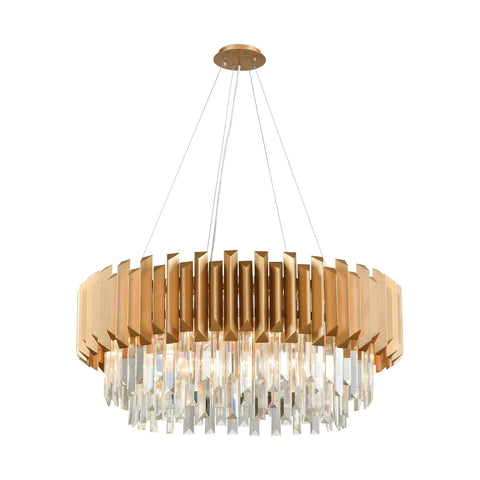 Seneca Falls 8 Chandelier Matte Gold Ceiling Elk Lighting 