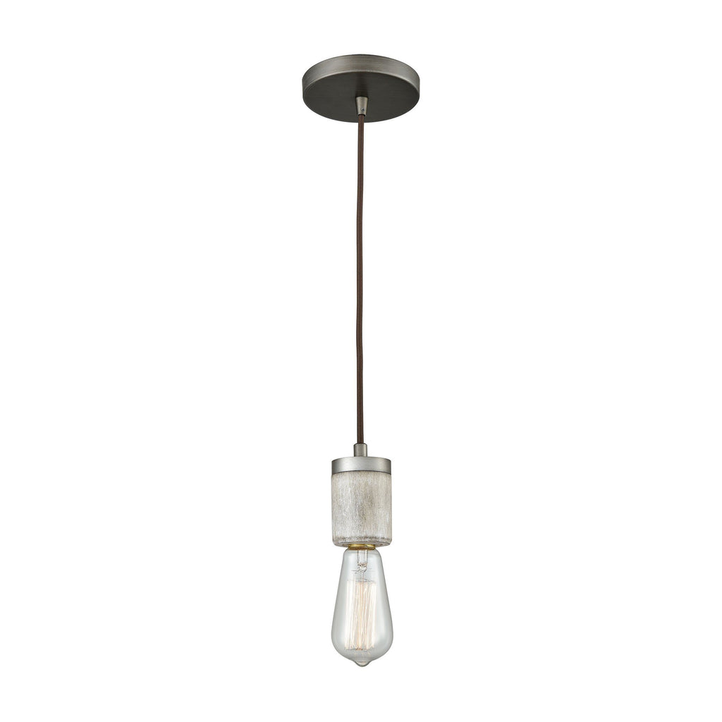 Socketholder 1 Pendant Weathered Zinc Ceiling Elk Lighting 