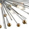 Williston 10 Pendant Polished Chrome/Satin Brass Ceiling Elk Lighting 
