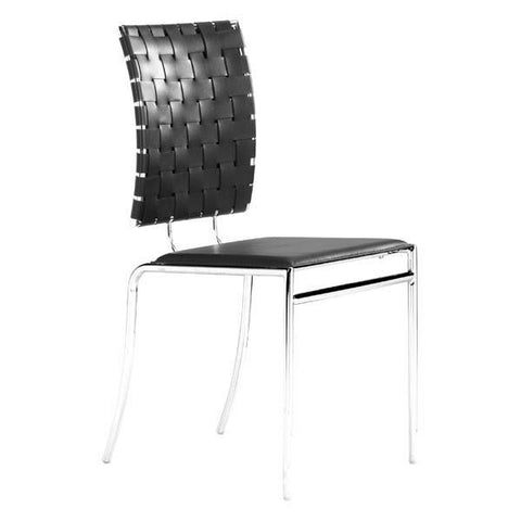 Criss Cross Dining Chair Black (Set of 4)