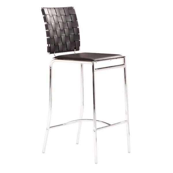 Criss Cross Counter Chair Black (Set of 2) Furniture Zuo 