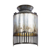 Hickory Lane 1-Lt Wall Sconce - Ombre Galvanized/Black Wall Varaluz 