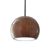 Cypress LED 4" Round Woodgrain Mini Pendant Ceiling Adesso Walnut 