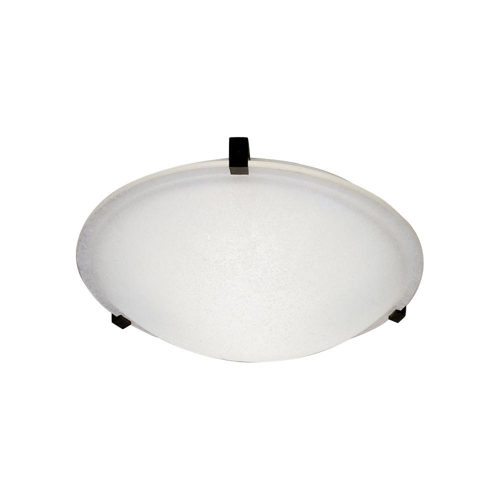 Nuova 12"w Frosted Glass Ceiling Light - Black Ceiling PLC Lighting 