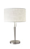 Hayworth Brushed Steel 22"h Table Lamp Lamps Adesso 