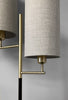 Davis Antique Brass & Black Floor Lamp Lamps Adesso 