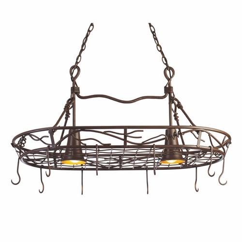 Vine 2 Light Pot Rack Ceiling Kalco 