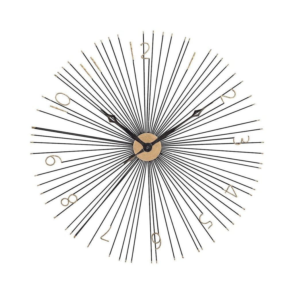 Shockfront Black and Gold 36-Inch Metal Wall Clock Wall Art Sterling 