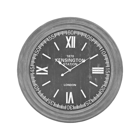 London Wall Clock In Preda Aged Grey