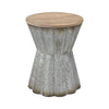 Crinkle Side Table in Galvanized Steel and Reclaimed Wood Furniture ELK Home 